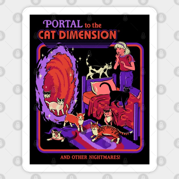 The Cat Dimension Sticker by Steven Rhodes